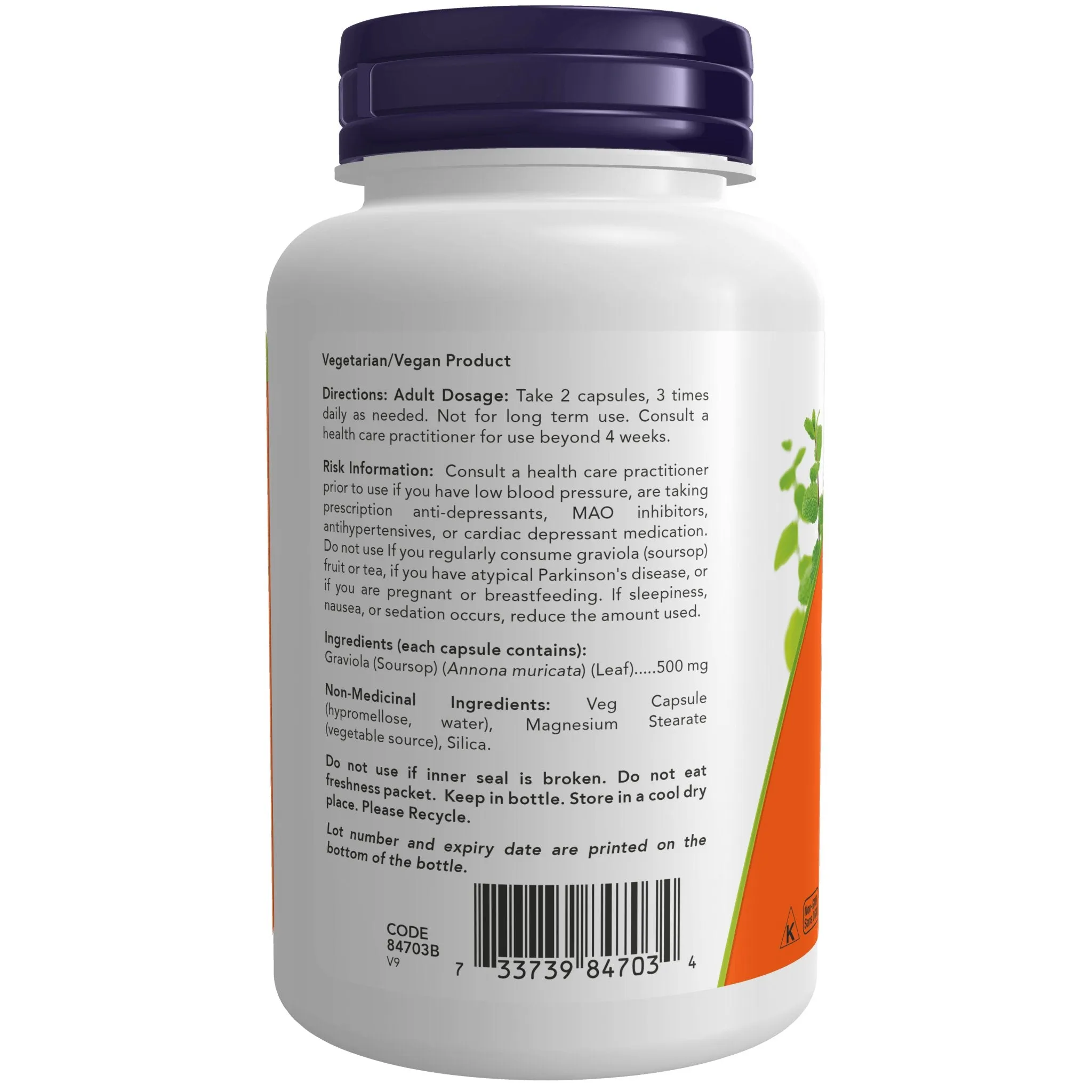 Now Graviola 500mg 100 Capsules