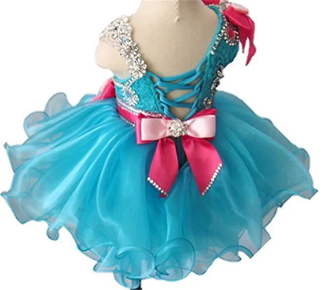 One Shoulder Little Girl/Baby Girl/Toddler Baby Doll Pageant Dress