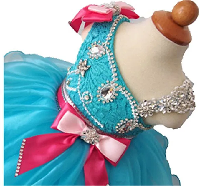 One Shoulder Little Girl/Baby Girl/Toddler Baby Doll Pageant Dress