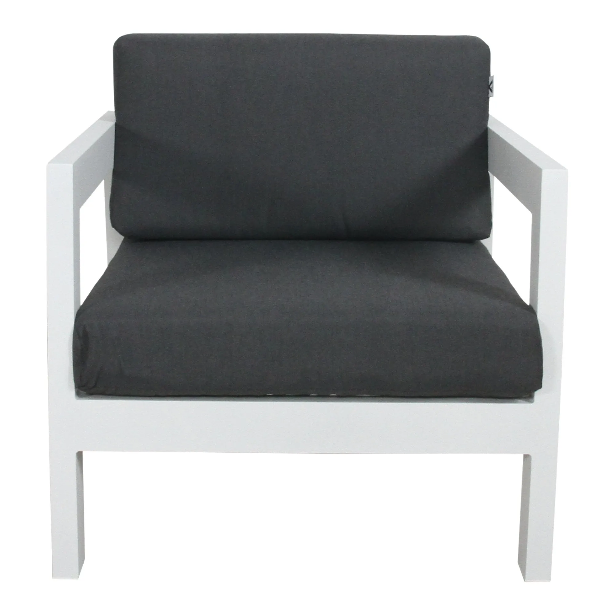 Outie 2pc Set 1 2 Seater Outdoor Sofa Lounge Aluminium Frame White