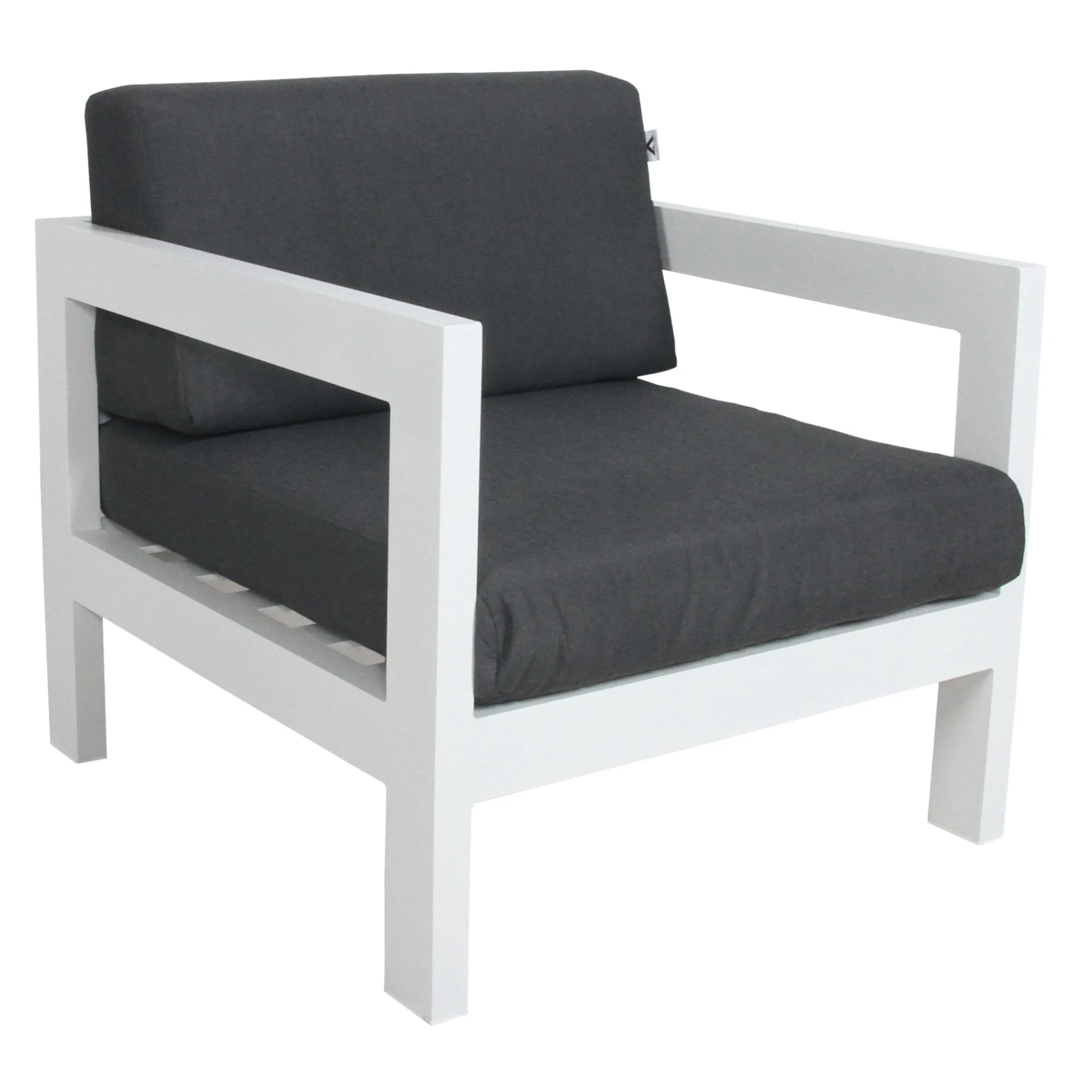 Outie 2pc Set 1 2 Seater Outdoor Sofa Lounge Aluminium Frame White