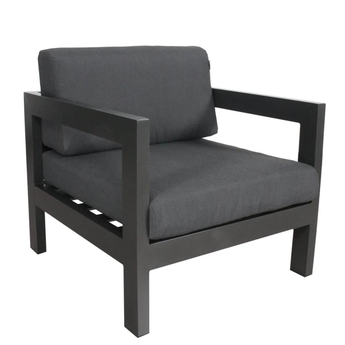 Outie 3pc Set 1 1 2 Seater Outdoor Sofa Lounge Aluminium Frame Charcoal