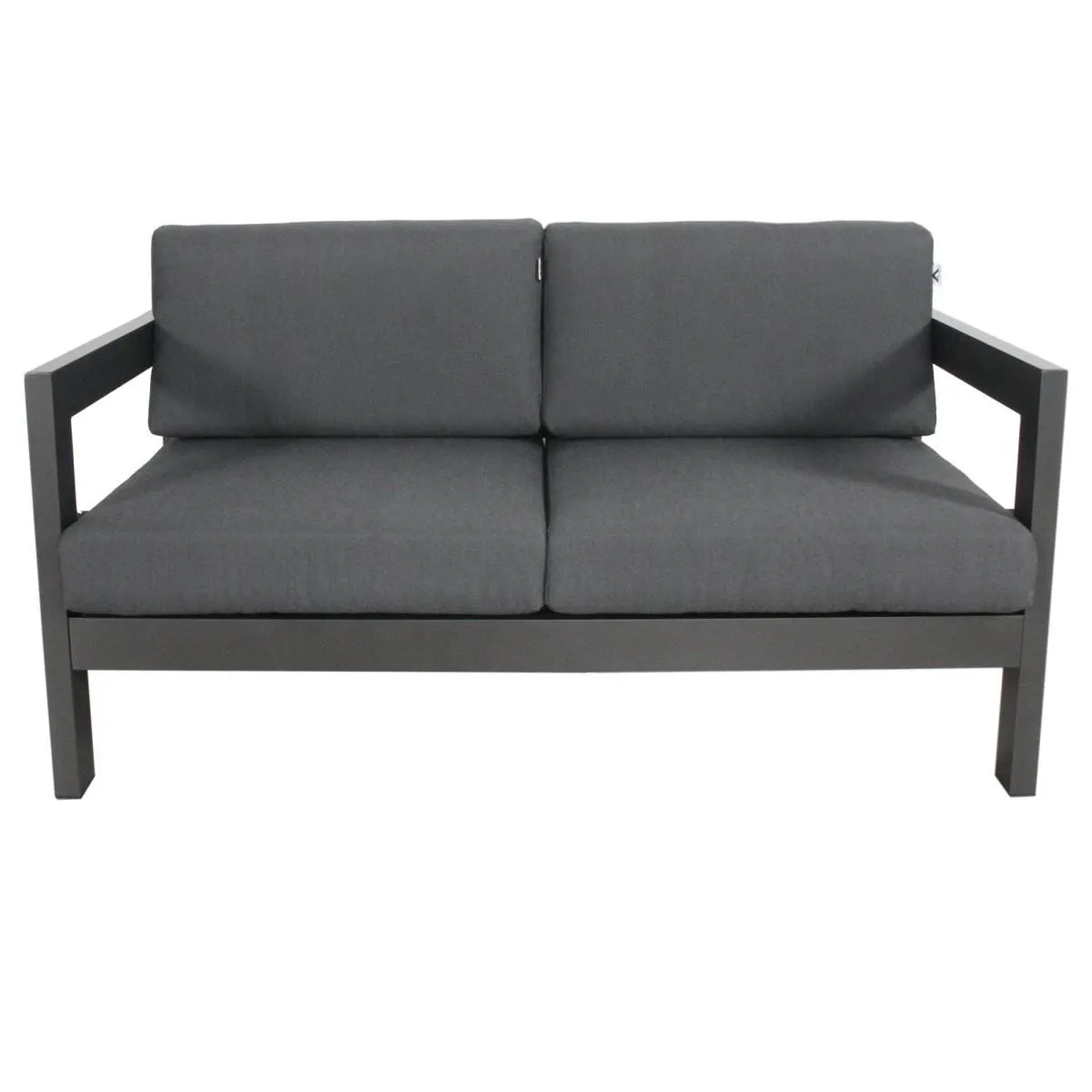 Outie 3pc Set 1 1 2 Seater Outdoor Sofa Lounge Aluminium Frame Charcoal