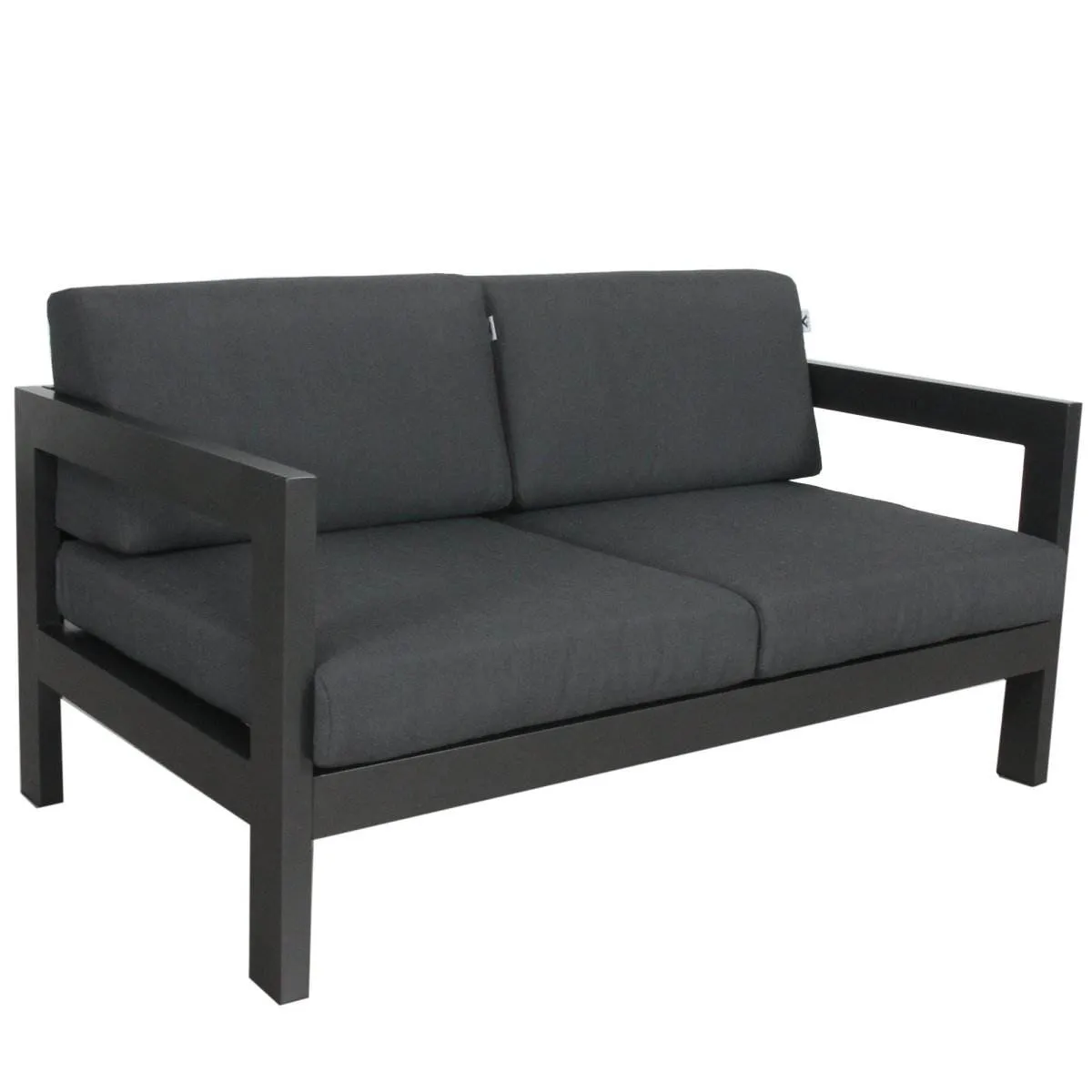 Outie 3pc Set 1 1 2 Seater Outdoor Sofa Lounge Aluminium Frame Charcoal