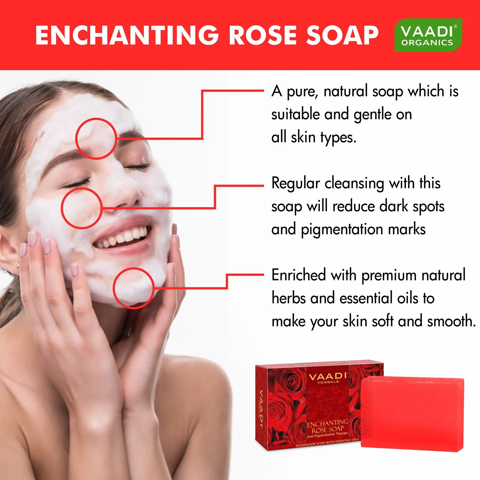 Pack of 12 Enchanting Rose Soap with Mulberry Extract (75 gms x 12)