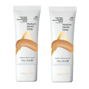 Pack of 2 Almay Smart Shade Anti-Aging Skintone Matching Makeup, Medium Meets Deep 400