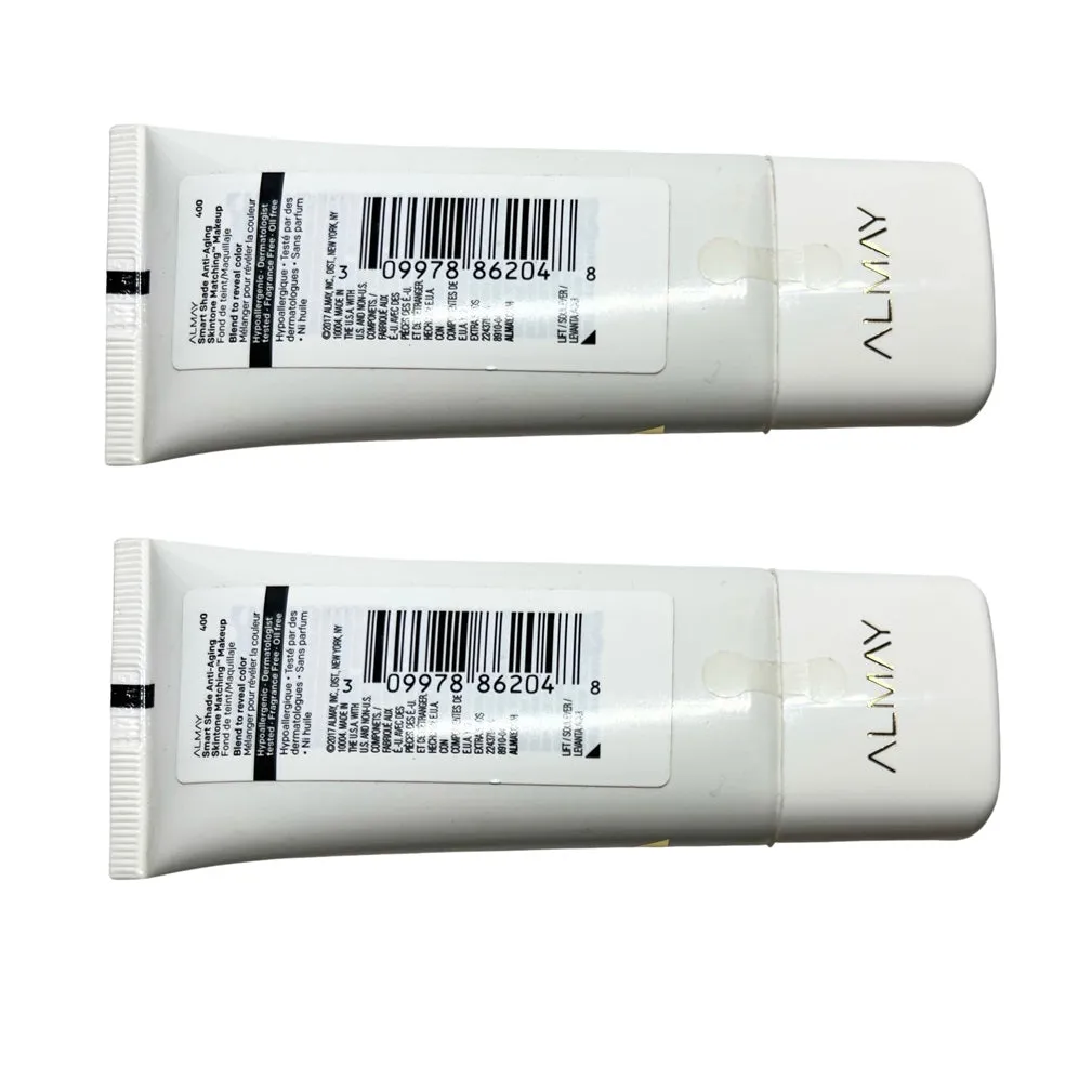 Pack of 2 Almay Smart Shade Anti-Aging Skintone Matching Makeup, Medium Meets Deep 400