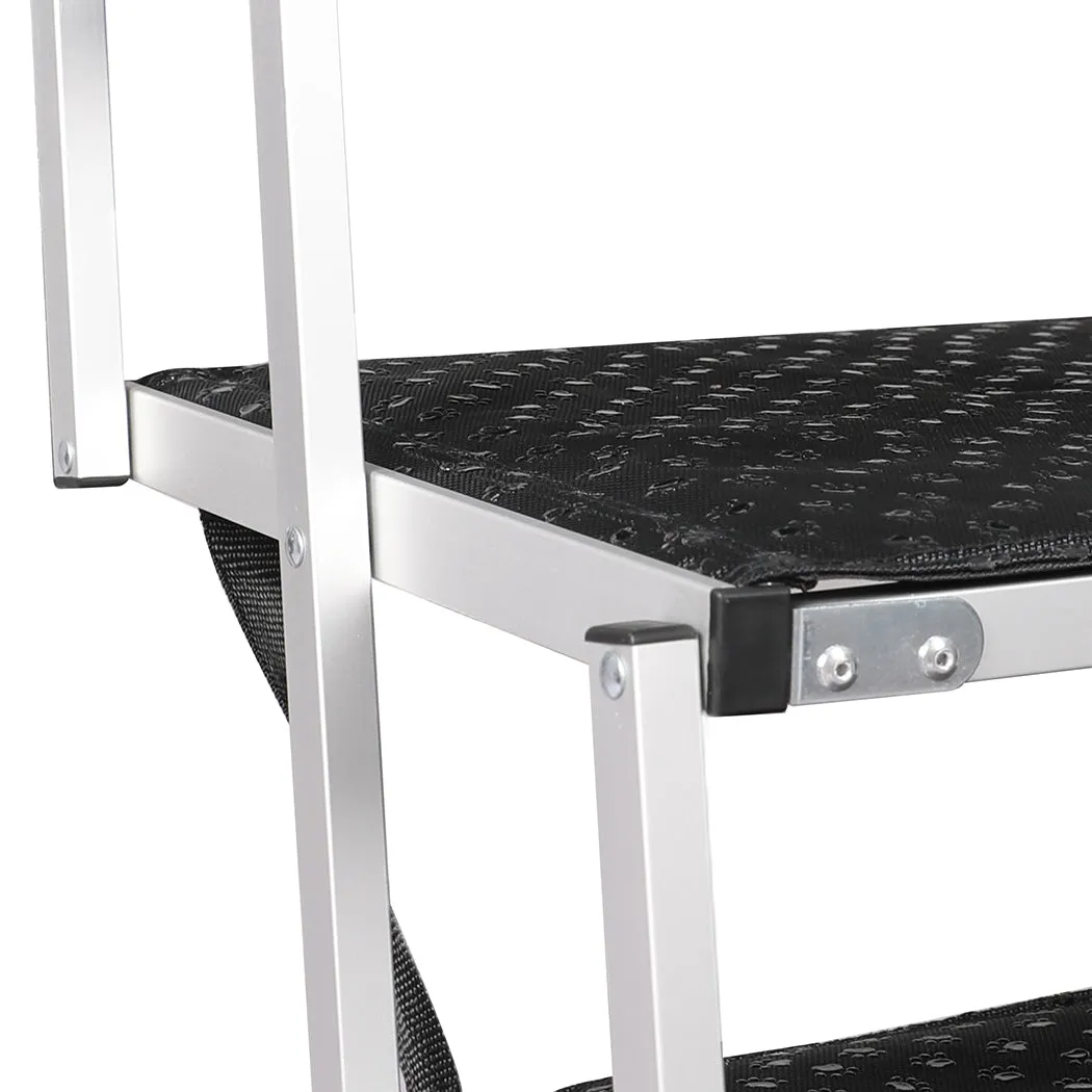 PaWz 6 Steps Dog Ramp Adjustable Height Black