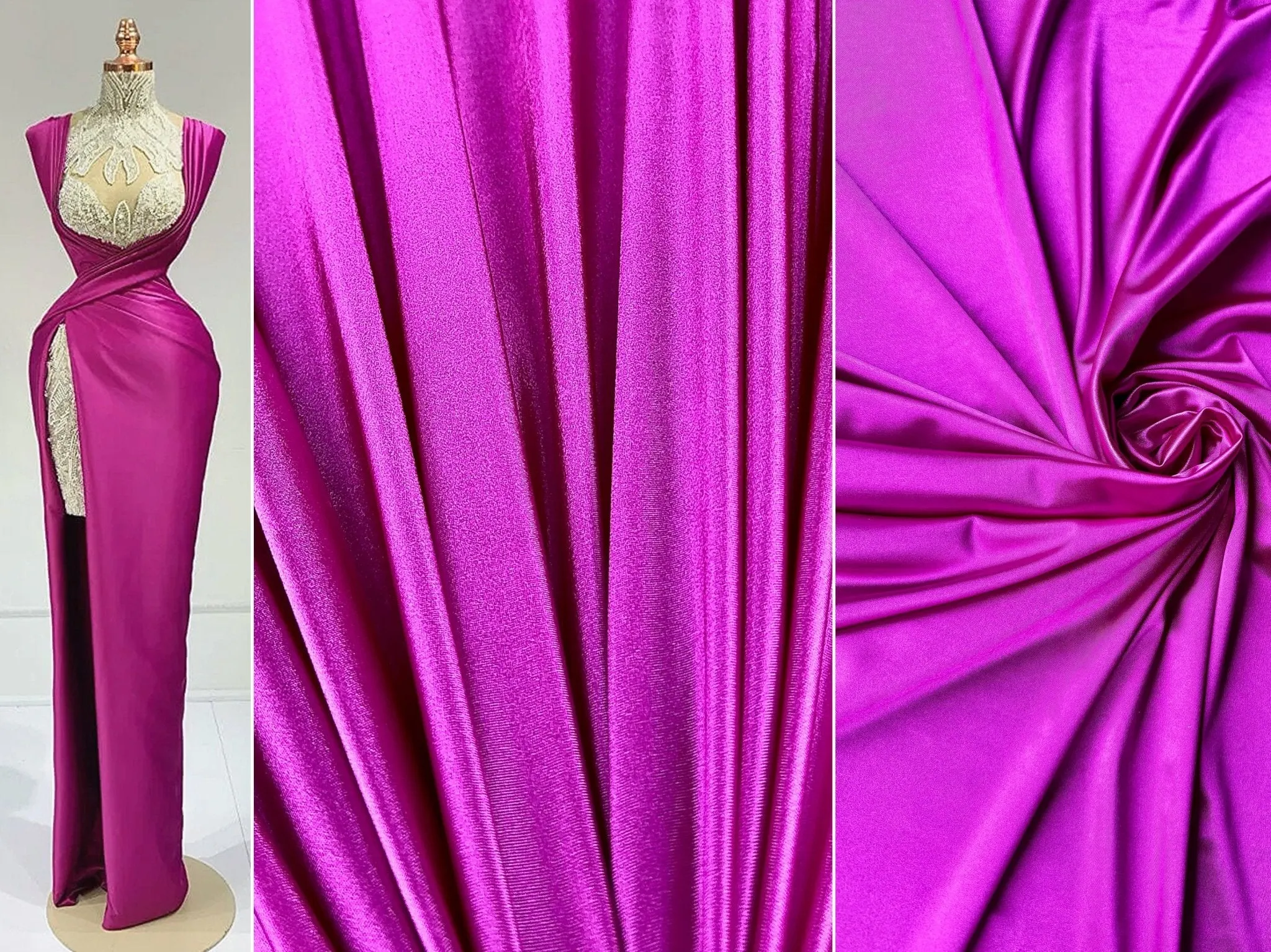 Pink Purple Nylon Spandex Stretch