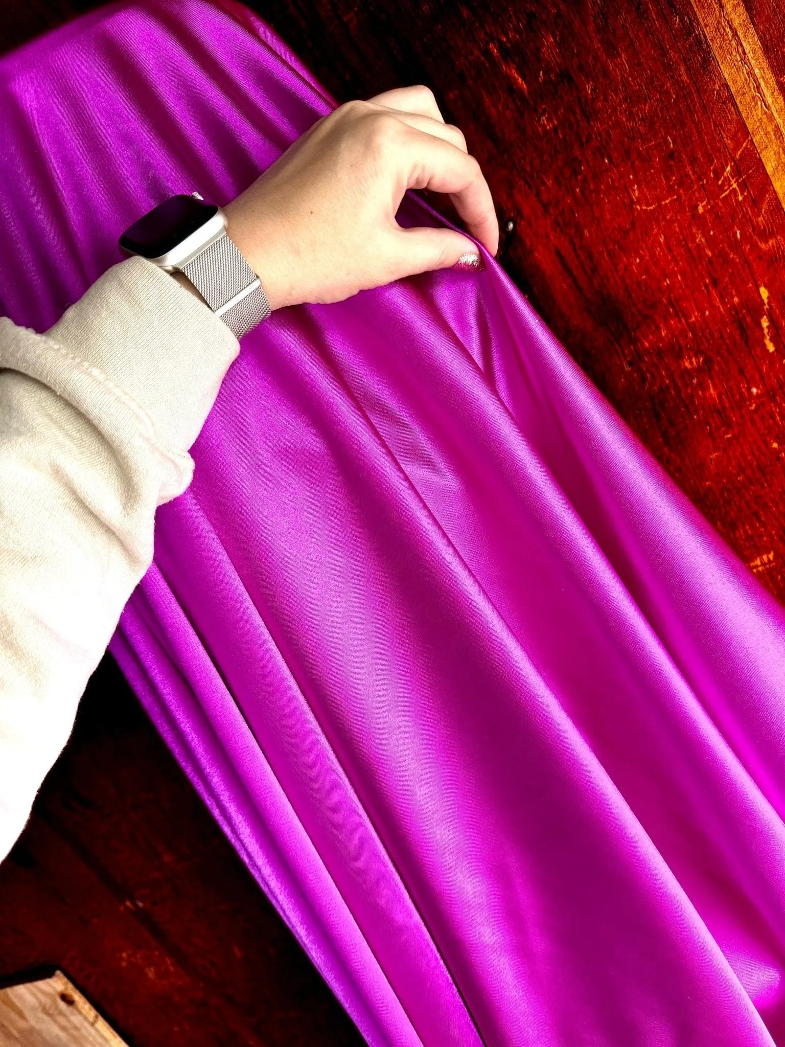 Pink Purple Nylon Spandex Stretch