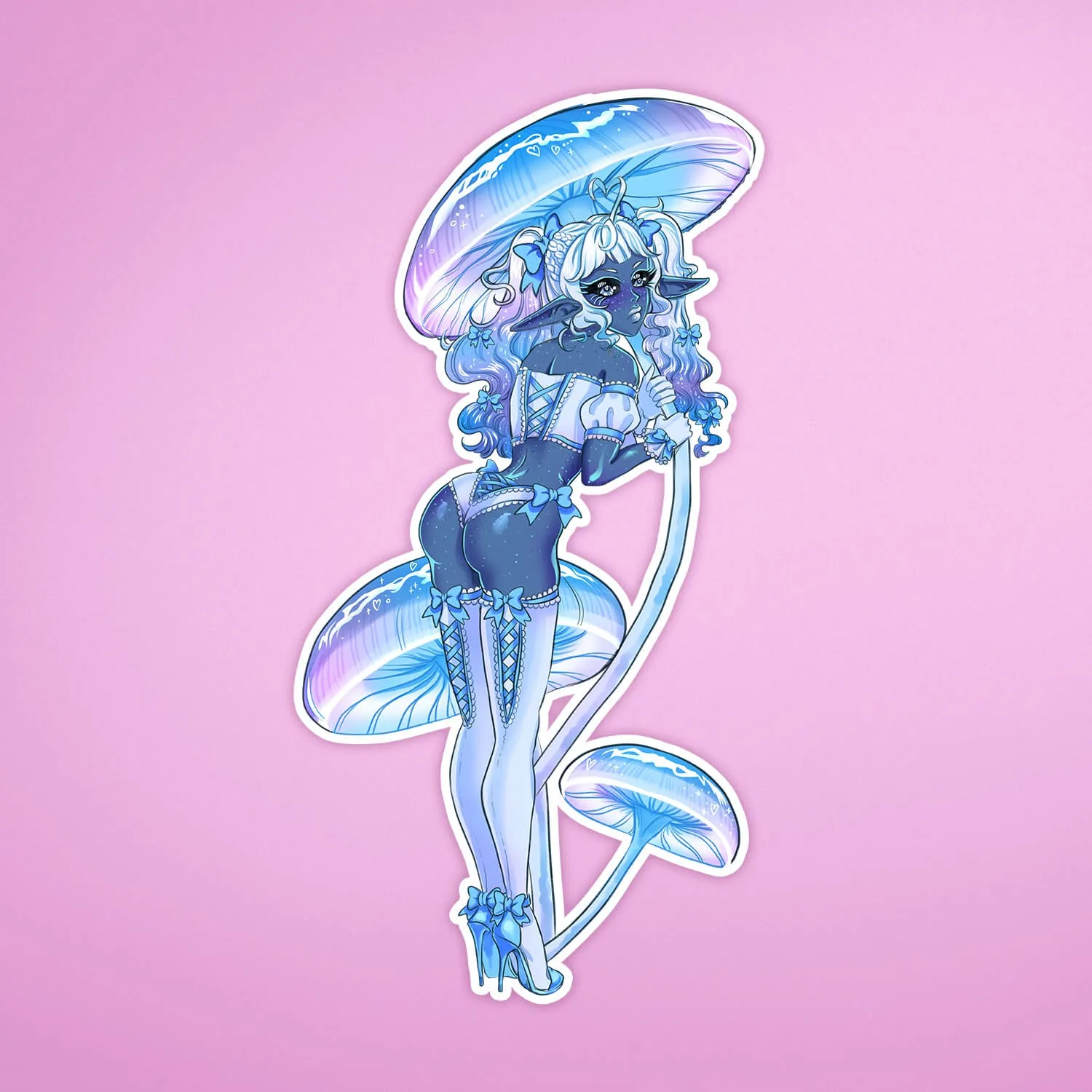 Pixie Parasol Mushroom ☂️💙 Sticker