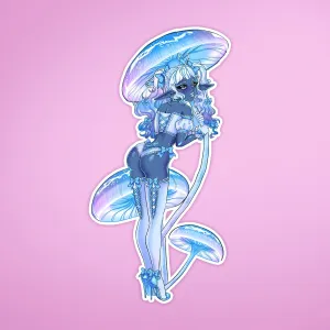 Pixie Parasol Mushroom ☂️💙 Sticker