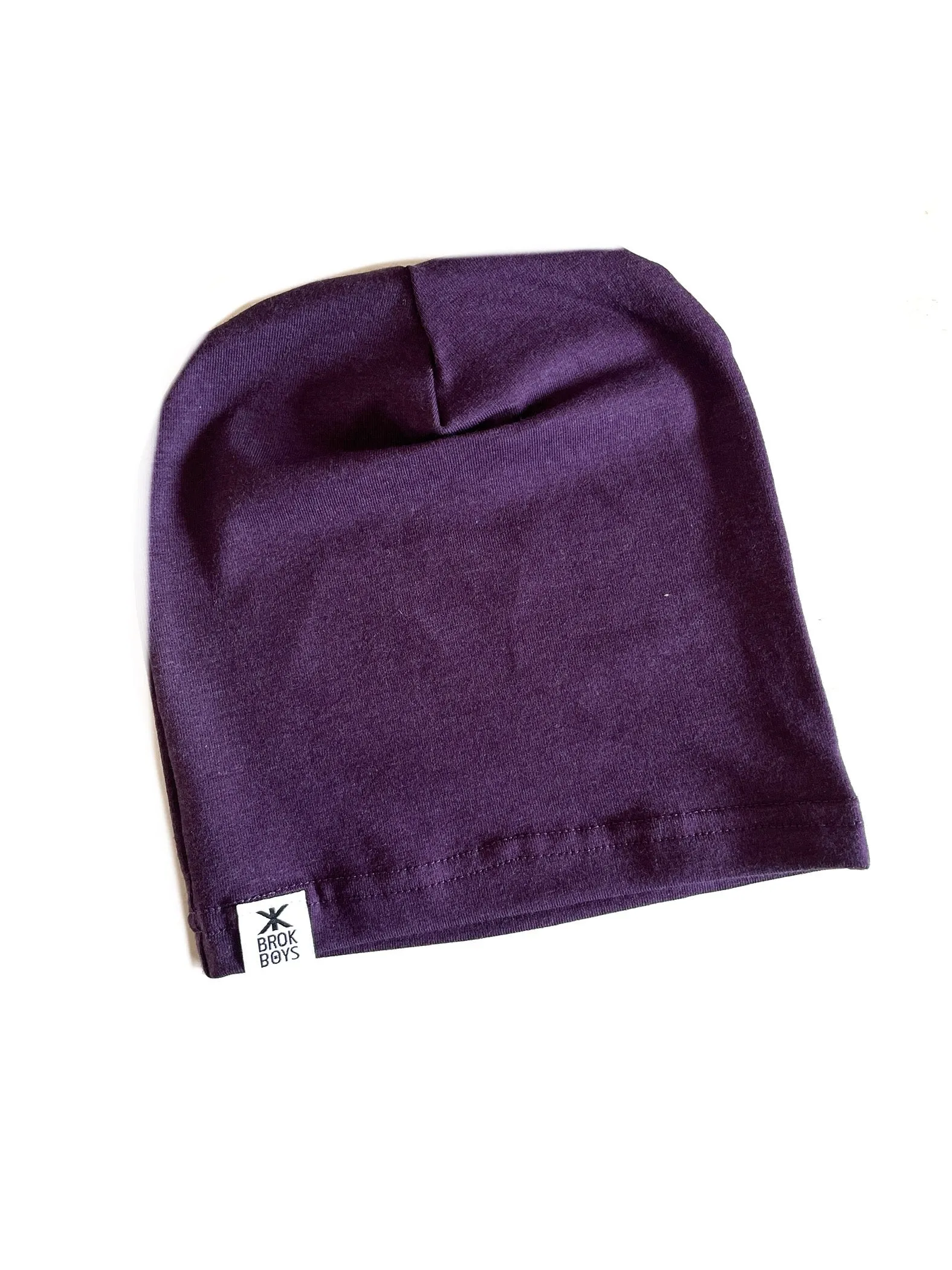 Plum Bamboo Slouchy Hat 3-12m ONLY