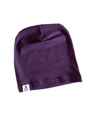 Plum Bamboo Slouchy Hat 3-12m ONLY