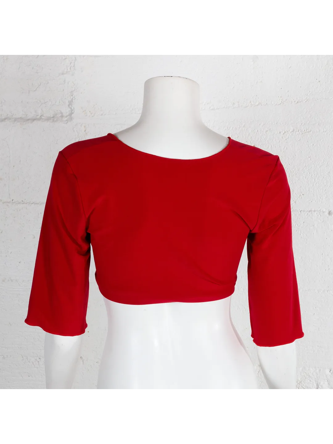 Plus Size Tie Front Crop Top