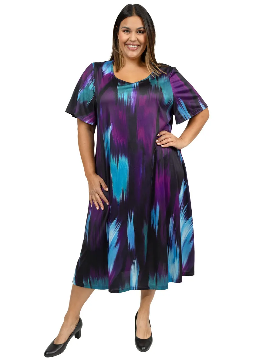 Presley Dress - Purple Print*