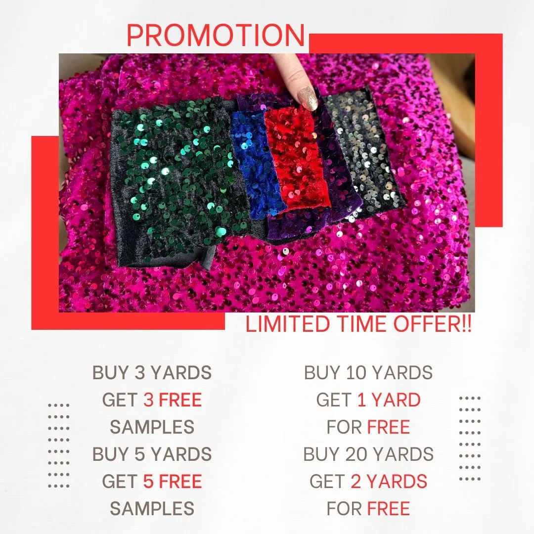 Purple Sequins on Stretch Velvet Fabric, Luxury Violet Sequined Fabric by the yard for Dresses Gowns, Bows, Premium Quality Lowest Price