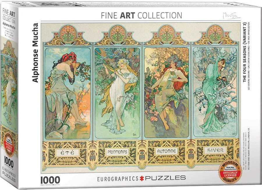 Puzzle Eurographics - 1000 p - Les 4 Saisons - Mucha