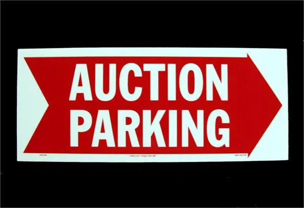 "Auction Parking" - Corrugated Plastic Signs (5/Pack)
