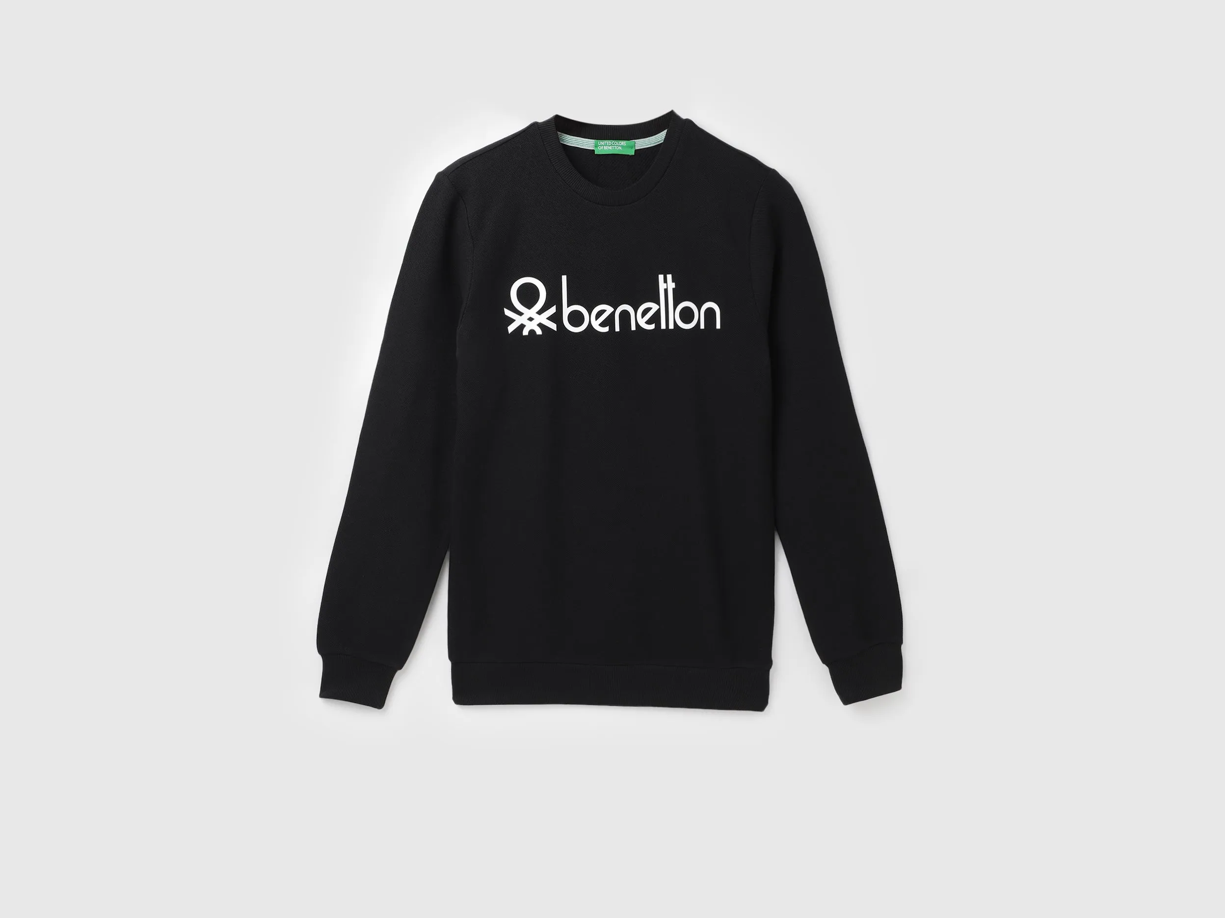 Regular Fit Round Neck Basic Branded Sweatshirt