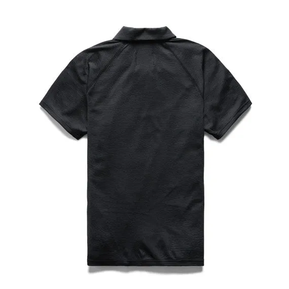 Reigning Champ Solotex Mesh Polo Shirt H.Black