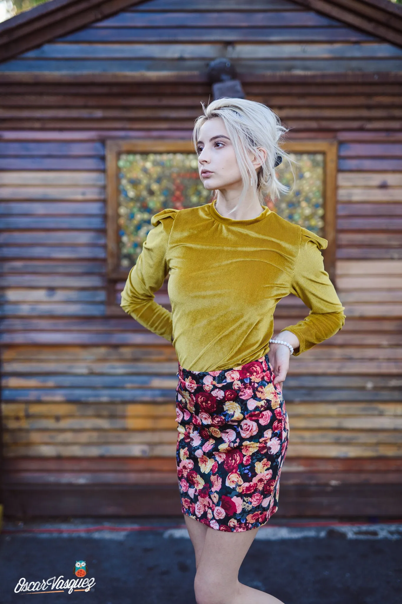 Ribbed Puff-Sleeve Top