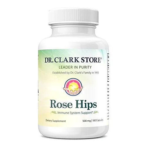Rose Hips Suplemento, 500 mg, 100 Cápsulas