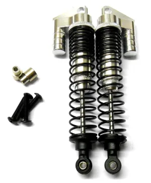S108004S 1/10 Scale RC Alloy Adjustable Shock Absorber Damper x 2 Silver 100mm