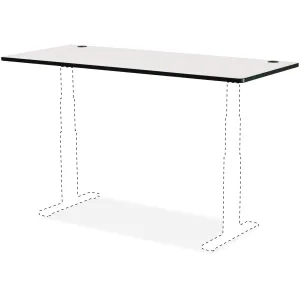 Safco Gray Laminate Electric Height-Adjustable Table Tabletop