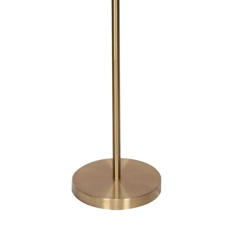SARANTINO BRUSHED GOLD HEIGHT-ADJUSTABLE METAL FLOOR LAMP