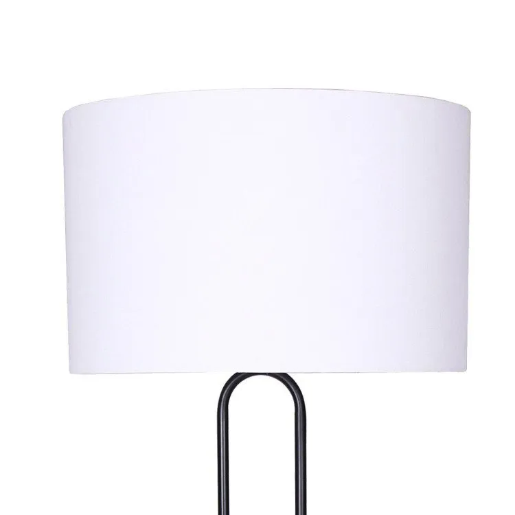 SARANTINO HEIGHT-ADJUSTABLE METAL FLOOR LAMP MATTE BLACK