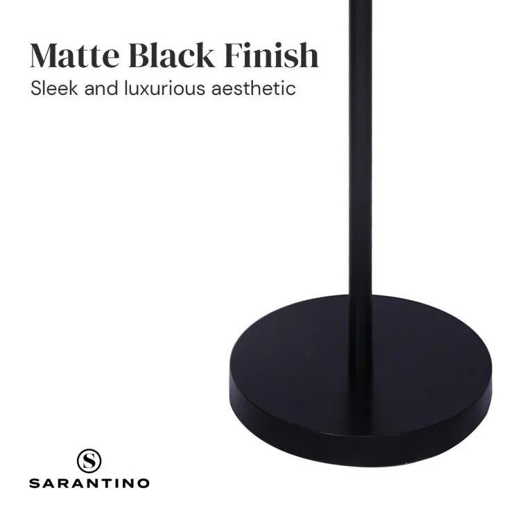 SARANTINO HEIGHT-ADJUSTABLE METAL FLOOR LAMP MATTE BLACK