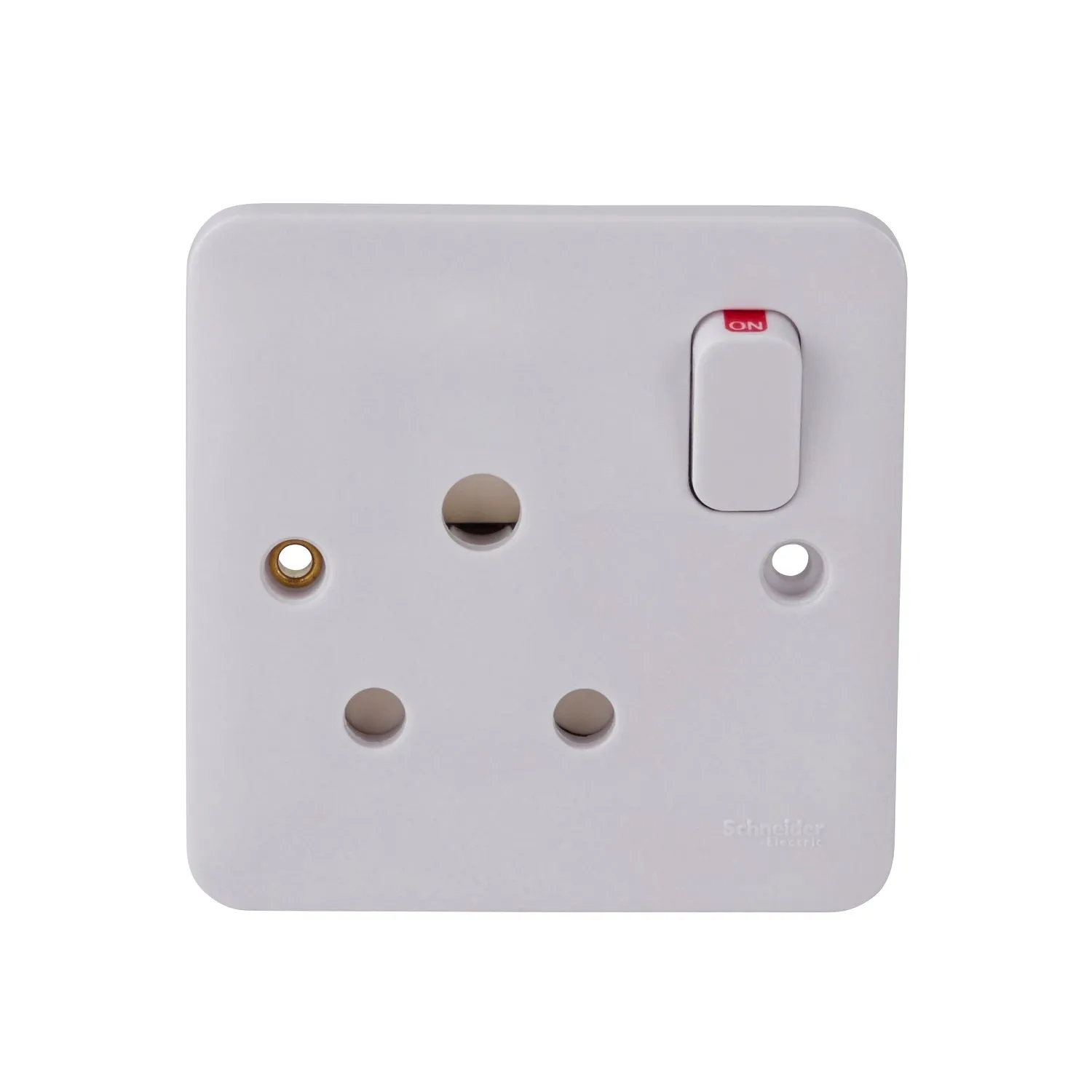 Schneider Electric GGBL3090 Lisse White Moulded 15A 1G Round Pin Switched Socket