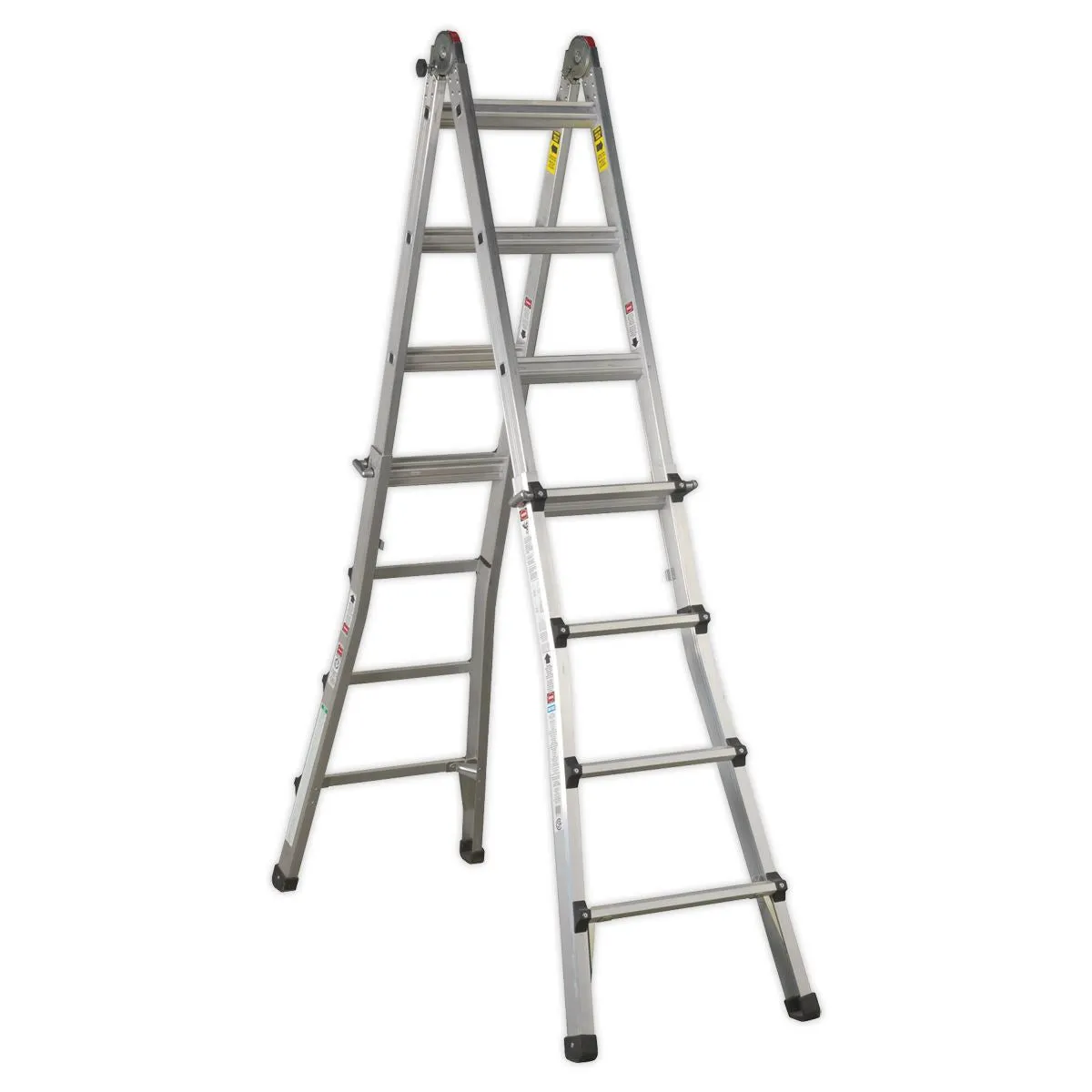 Sealey Aluminium Telescopic Ladder 4-Way EN 131 Adjustable Height