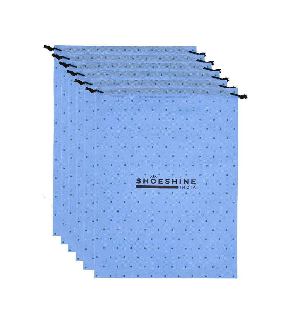 SHOESHINE Shoe Bag (Pack of 24) Shoe Storage bag for home & travel - Blue Dot