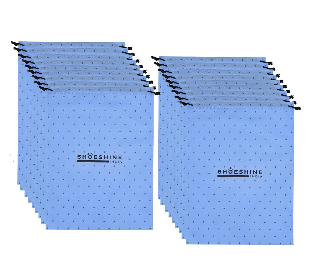 SHOESHINE Shoe Bag (Pack of 24) Shoe Storage bag for home & travel - Blue Dot