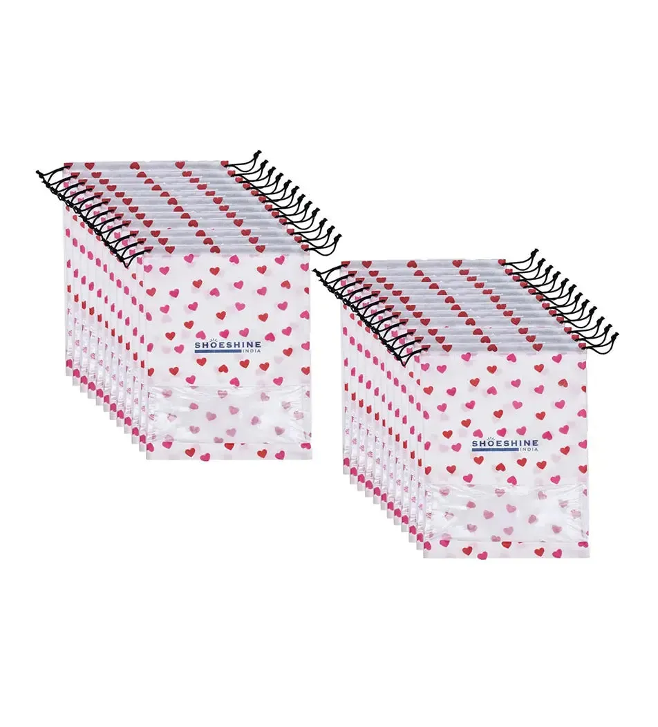 SHOESHINE Shoe Bags (Pack of 6) Travel Shoe Pouch - Black