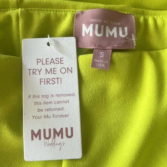 Show Me Your Mumu Cecilia Midi Skirt Citrine Stretch Size Small NWT