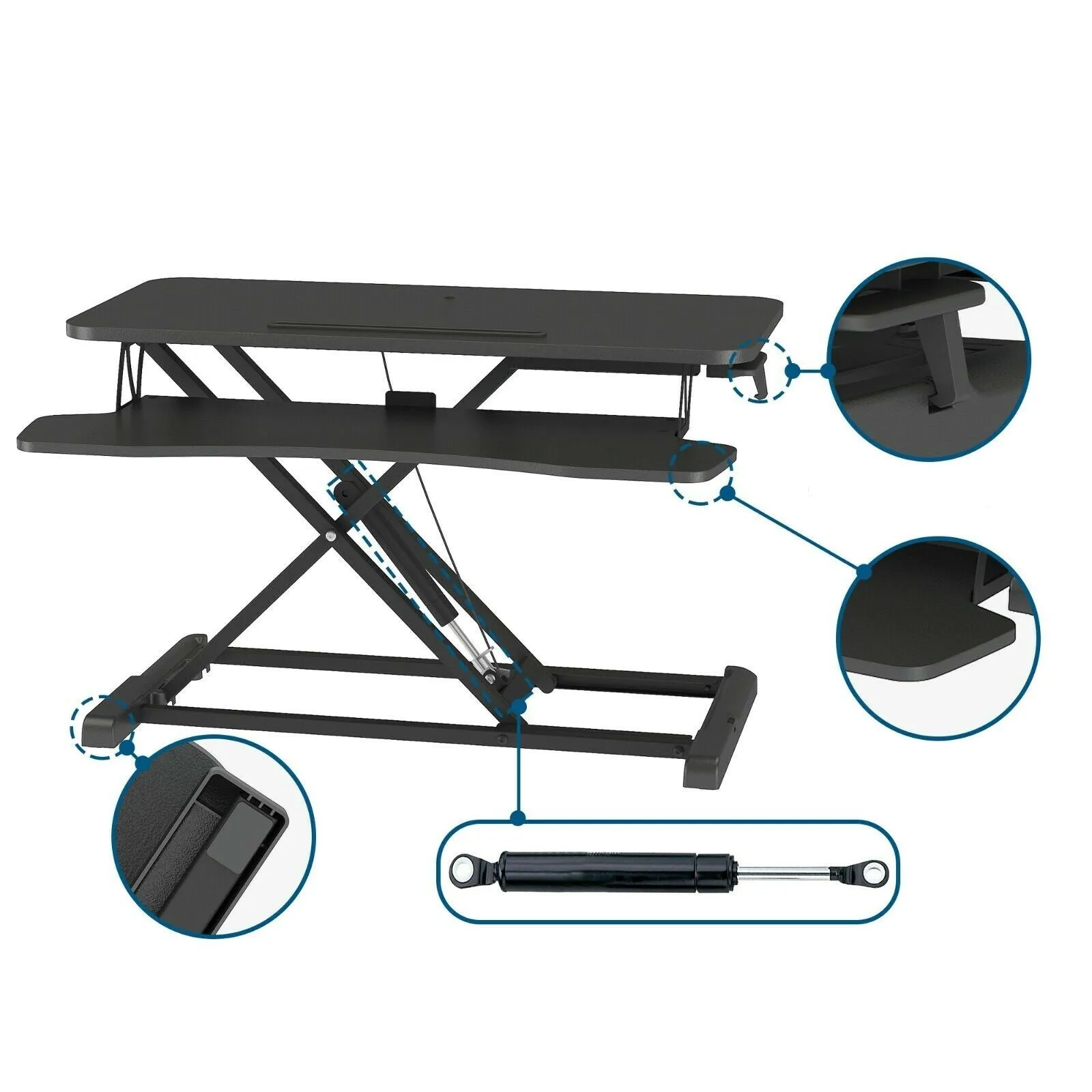 Sit and Stand Adjustable Standing Desk Dual Tiered Height Adjustable Standing Desk Converter