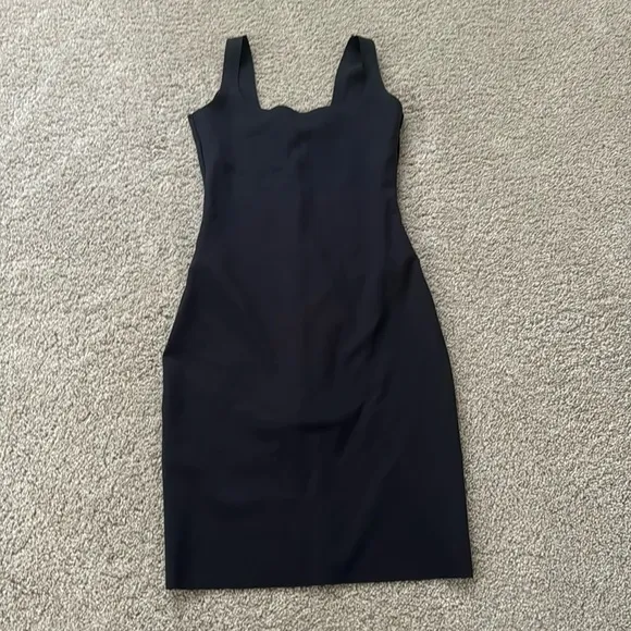 SKIMS NWOT Black Onyx Body Shaping Scoop-Neck Tank Mini Dress S