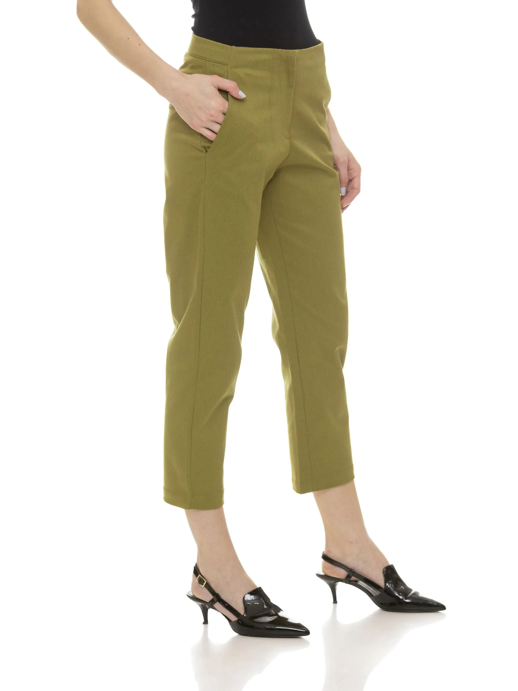 SLIM CROPPED PANT (GOLD)