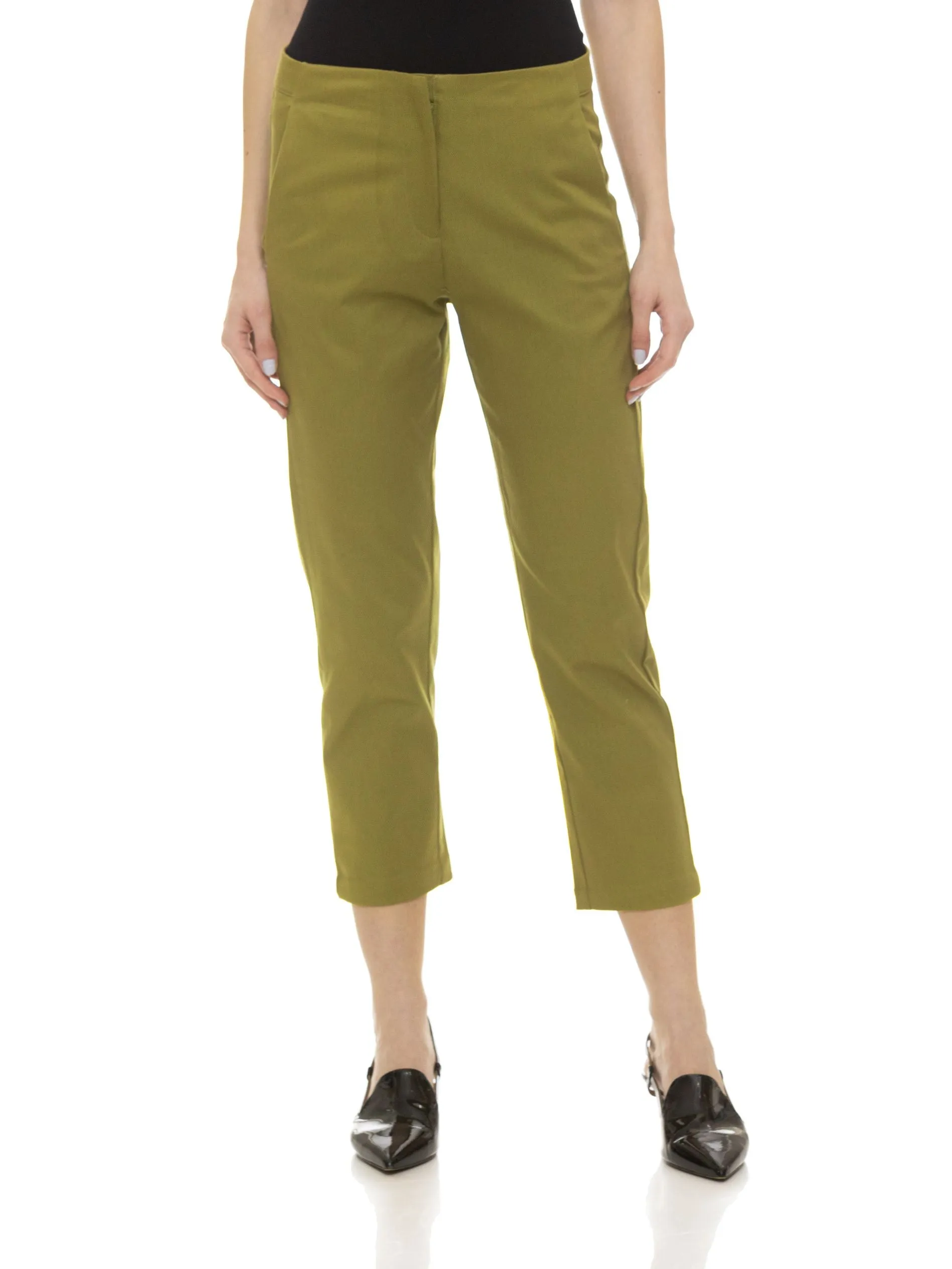 SLIM CROPPED PANT (GOLD)