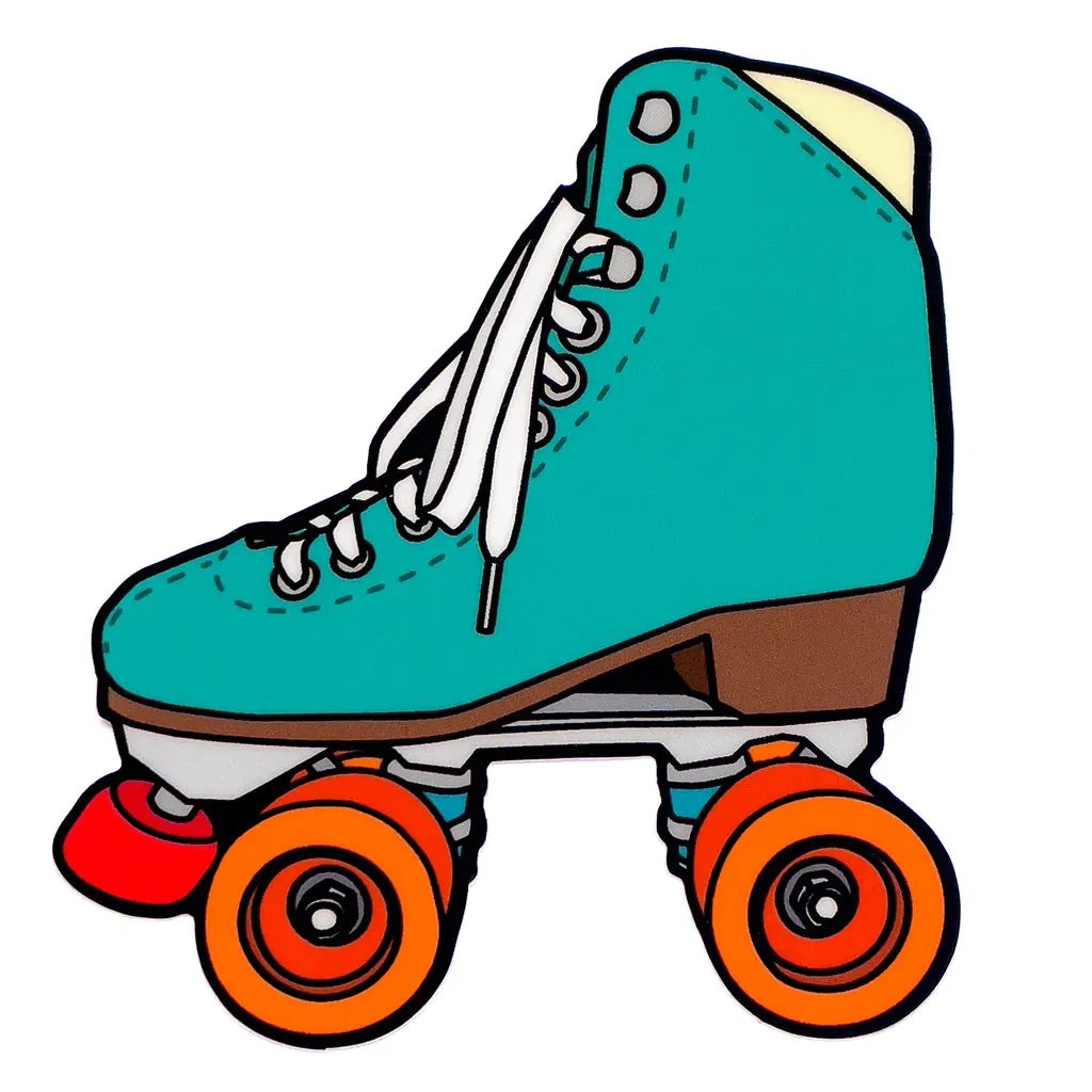 Smarty Pants Paper Roller Skate Sticker