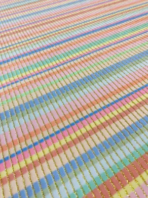 Soft Color Striped Shimmer Ottoman Fabric with 4-Way Stretch