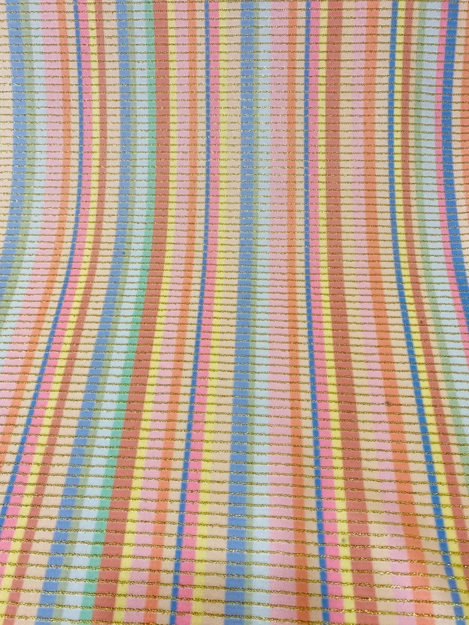Soft Color Striped Shimmer Ottoman Fabric with 4-Way Stretch