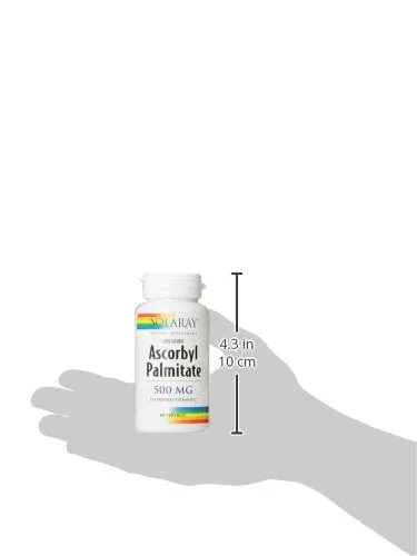 Solaray Ascorbyl Palmitate Suplemento, 500 mg, 60 unidades