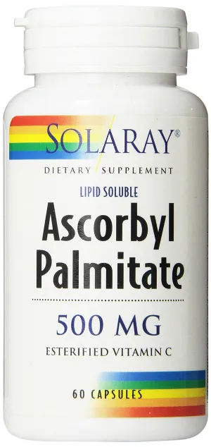 Solaray Ascorbyl Palmitate Suplemento, 500 mg, 60 unidades