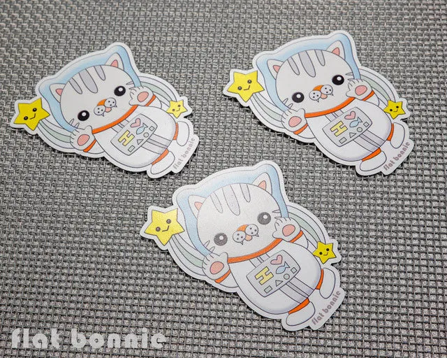 Space Cat refrigerator magnet - Polydactyl Cat locker magnet
