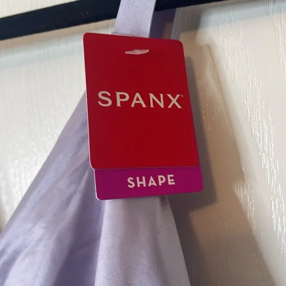SPANX Satin Shaping Thong Bodysuit Light Orchid 1X
