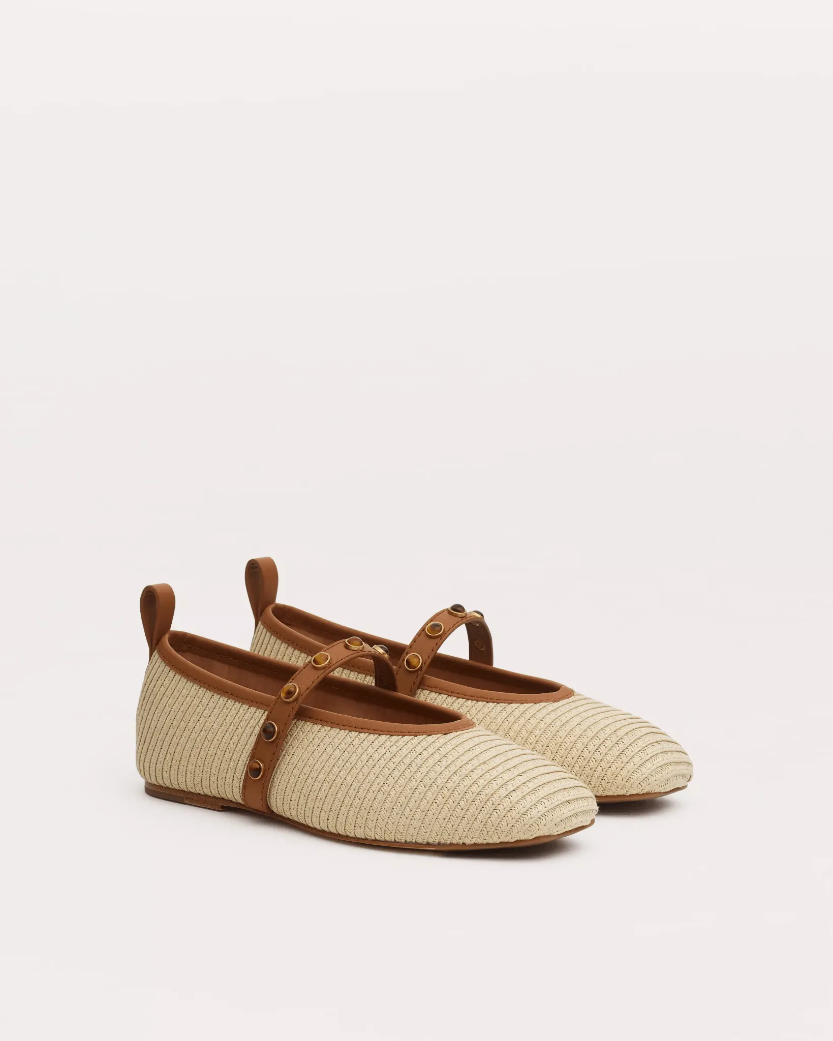Spire Straw Mary Janes in Natural